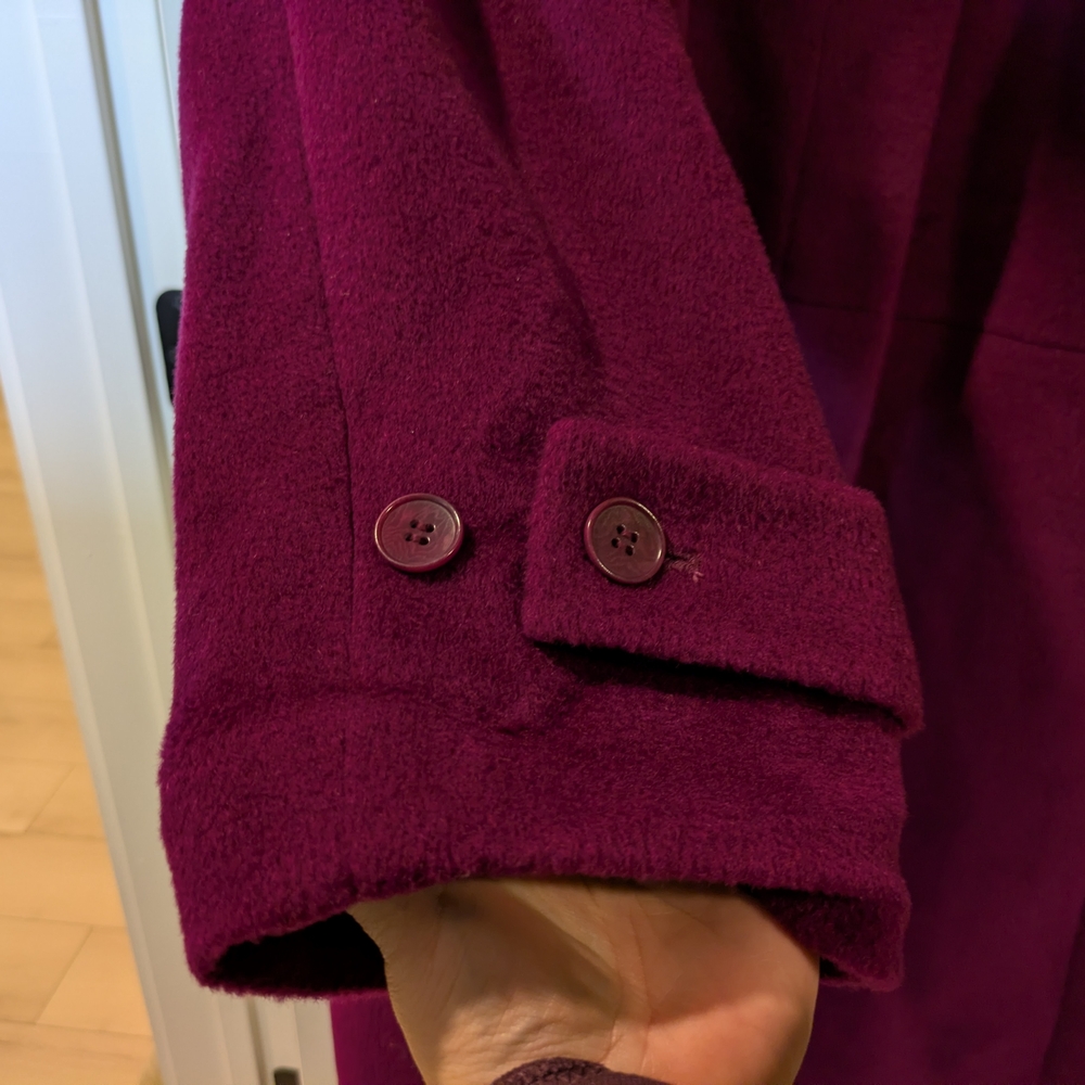 🔴Talbot's Magenta Long Coat, Size 24W - Picture 2 of 12